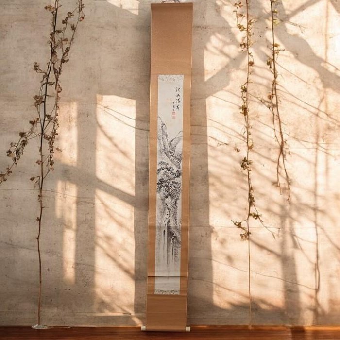 掛軸 馬場汀舟作  「 掃雪烹茶」882 掛軸 馬場汀舟作 「 掃雪烹茶」882 掛軸 馬場汀舟作 「 掃雪烹茶」882