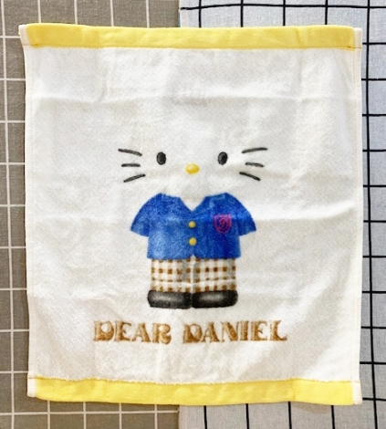 【震撼精品百貨】Hello Kitty 凱蒂貓~日本三麗鷗 KITTY中毛巾/方巾-學生男#48486