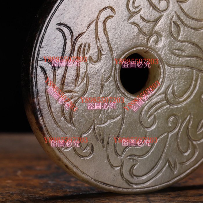 中国美術　玉璧　和田玉 和田玉玉璧重量45.5 g 尺寸直徑5.74厚0.63 古玩老貨老物件【二手】【一