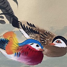 TD003 畫家：江寒汀四尺中堂畫花鳥畫手繪畫畫工精細。材質：宣紙2 加