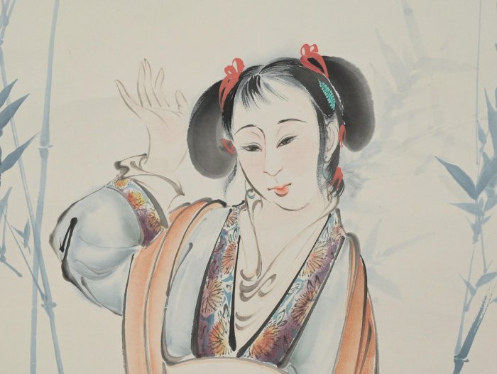 玖隆蕭松和挖寶網K》陳秉鐶丁卯年古代仕女人像彩墨畫(03576) | Yahoo拍賣