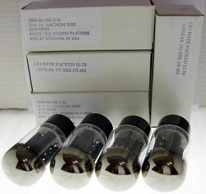 6B4G (NIB︽NO:4611 美國SYLVANIA 6B4G 真空管同批號綠字1974年