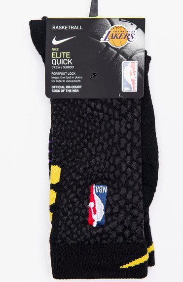 NIKE LAKERS CITY EDITION ELITE SOCKS 襪子湖人KOBE BRYANT 黑曼巴