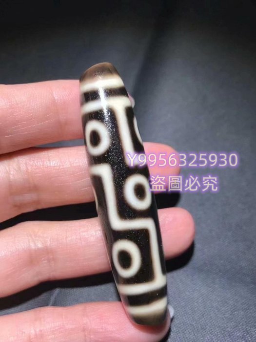 可議價！建成早期超頂：折線九眼天珠百萬至純級別了（新天珠瑪瑙掛飾