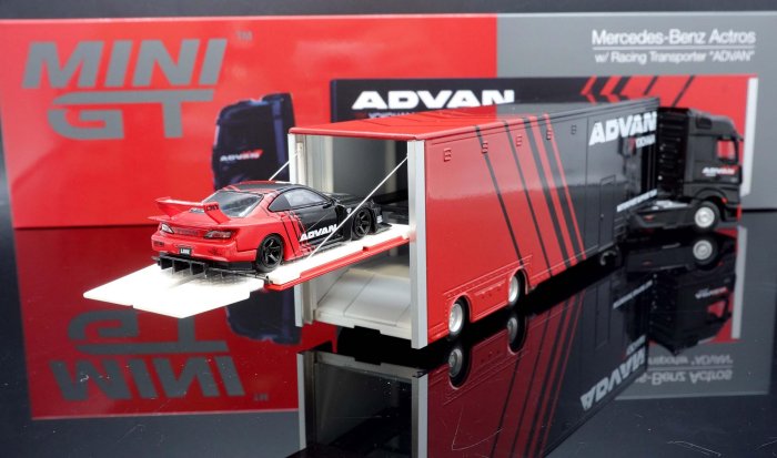 MASH 現貨特價Mini GT 1/64 Mercedes-Benz Actros Advan運輸車左駕#741