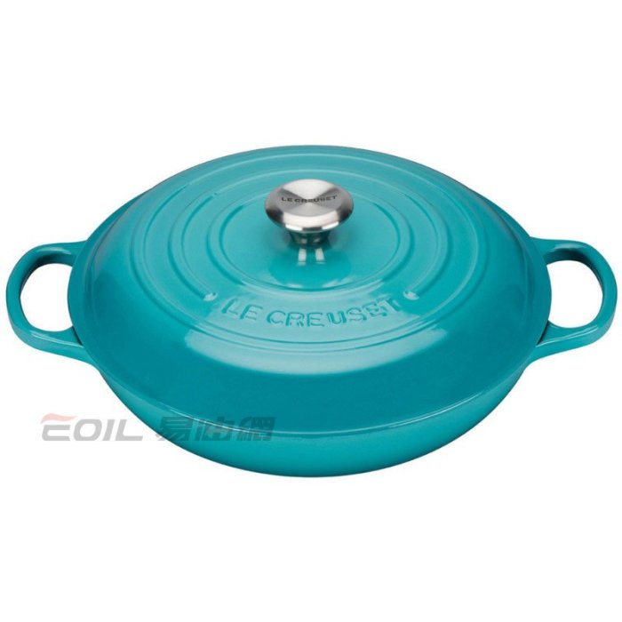【易油網】Le Creuset 壽喜燒鑄鐵鍋 淺圓鍋 淺鍋 30cm 新款LC鍋琺瑯鍋 Staub