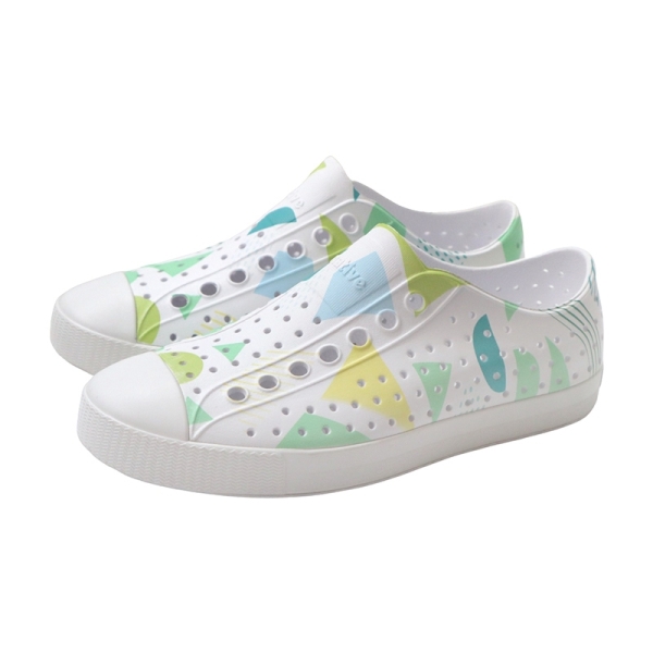 native JEFFERSON WANDERFOAM PRINT 洞洞鞋 白綠/藍黃 中性款 F0000233-9278 no492