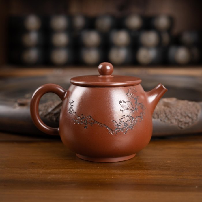 茶壺茶具欽州坭興陶茶壺【喜上眉梢桶金壺】廣西手工泥興壺非紫砂建水紫