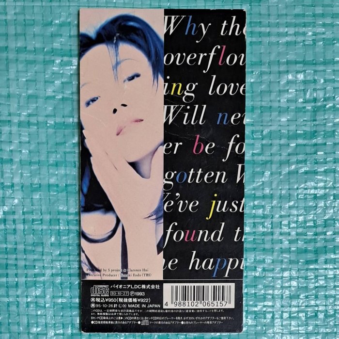 林憶蓮SANDY LAM サンディー・ラム- だからって… DAKARATTE 日版3吋CD