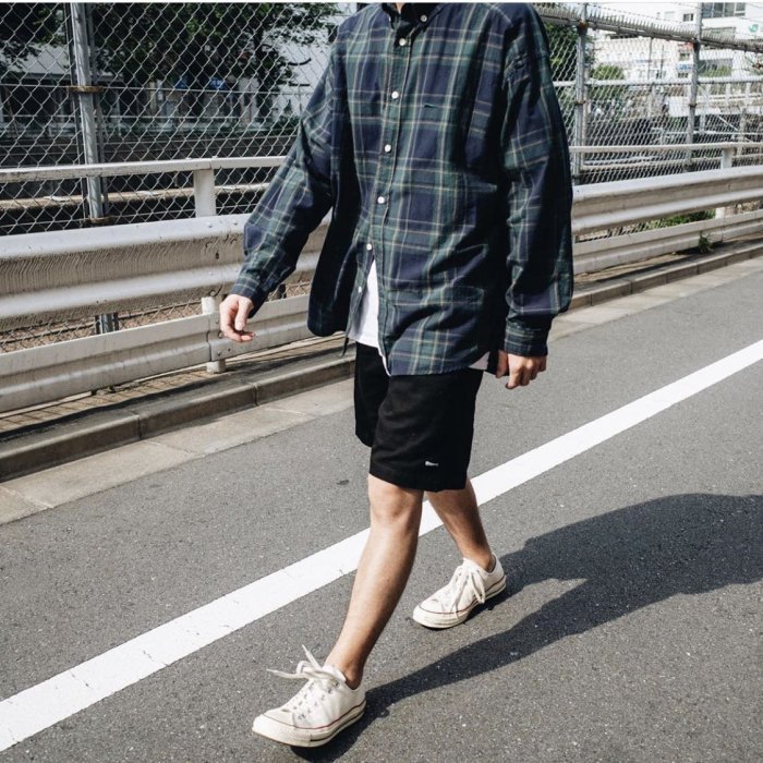 20SS DESCENDANT HYANNIS B.D LS SHIRT FULL SIZE 格紋長袖襯衫深藍