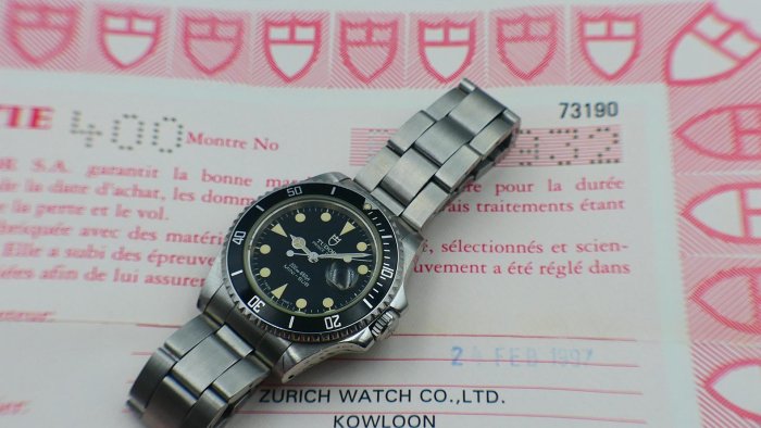 【美好時光】有保單!罕見膏藥面ROLEX龍頭底蓋Tudor 73190 lady sub經典迷你小水鬼 31mm