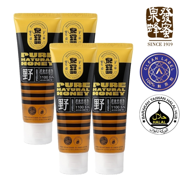 百年老店泉發蜂蜜 台灣森林野花蜜150gx4入(SGS雙認證/不沾手切切瓶)(SO0264S)