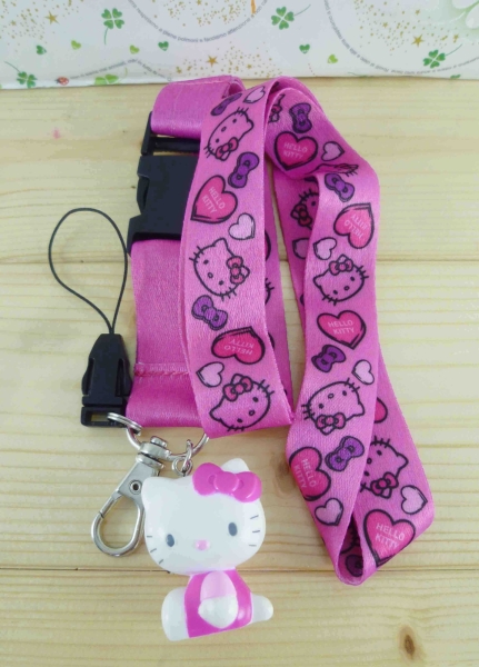 【震撼精品百貨】Hello Kitty 凱蒂貓~手機掛繩-桃心