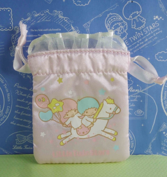 【震撼精品百貨】Little Twin Stars KiKi&LaLa 雙子星小天使~縮口袋 粉 蕾絲
