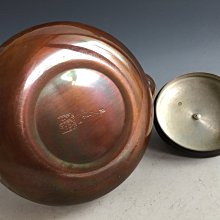 松果坊】日本『桃山古色英純堂』造鎚目肌銅急須銅壺鎚起銅器共箱350cc