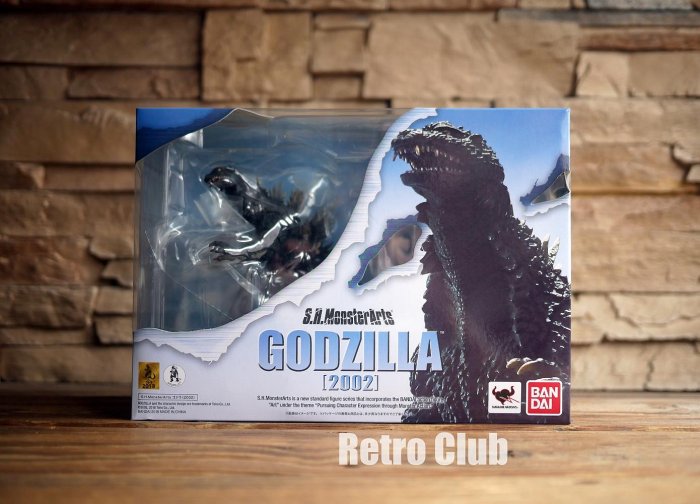 Retro CLUB【一元起標】【全新】萬代 S.H.MonsterArts Godzilla 2002 哥吉拉 C260727