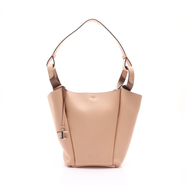 TODS 托德斯 淺褐色牛皮 SMALL APA 肩背包 【二手名牌BRAND OFF】