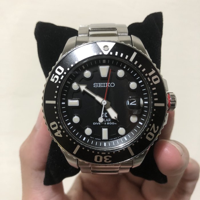 【Su】優質二手 SEIKO 精工 PROSPEX 光動能 太陽能 黑色 SNE437J1 黑水鬼 潛水錶