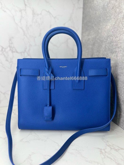 💗香緹國際精品💗 YSL 聖羅蘭 風琴公事包 寶藍色