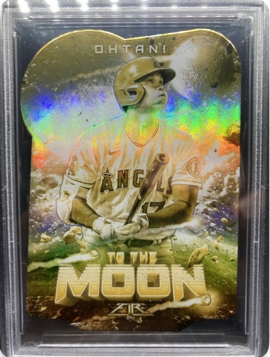 MLB 2022 Topps Fire Shohei Ohtani To The Moon Die Cut Gold