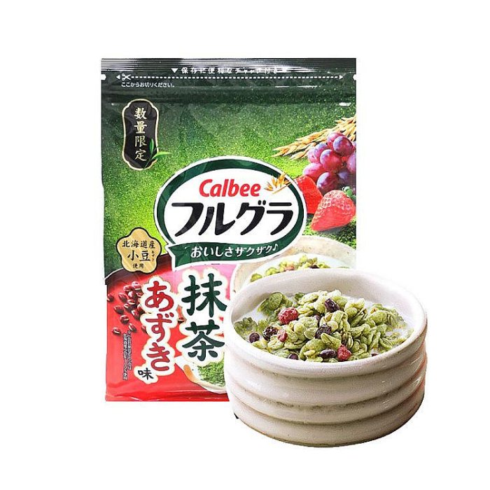 ＊日式雜貨館＊期間限定 calbee 雷神巧克力口味麥片500g 抹茶紅豆麥片550G 夏季限定 抹茶麥片 卡樂比麥片 抹茶紅豆麥片 日本麥片