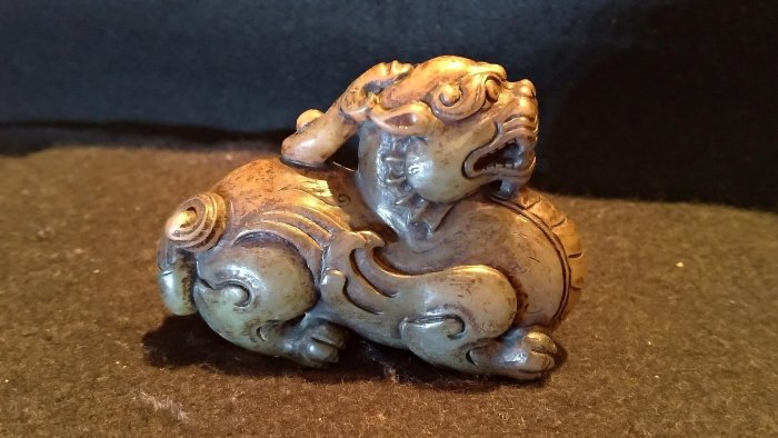 賣家保留~和闐玉天祿辟邪貔貅玉雕建元款正品| Yahoo拍賣
