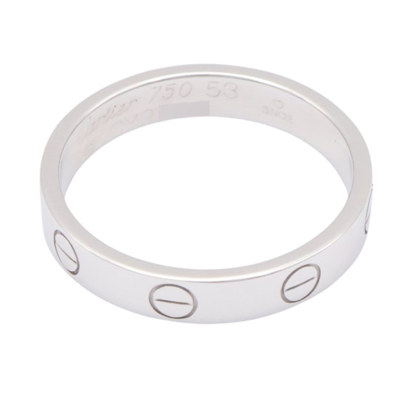 Cartier 卡地亞 LOVE 小型款 53 戒指 18K白金 B4085300 【二手名牌BRAND OFF】