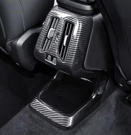 歐力車飾~寶馬 BMW 23-24年 U11 X1 iX1 後出風口 後座出風口飾框 後出風口飾框 後座防踢 碳纖維紋
