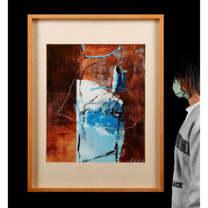 山海經拍賣-莊喆油畫(壓克力) 山重奏12F(MO-SAMA04KH)限面交KK起拍價