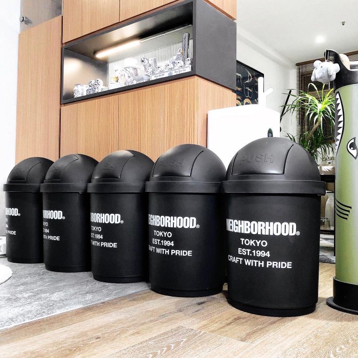 希望商店】 NEIGHBORHOOD CI / P-TRASH CAN 21AW 居家消光垃圾桶