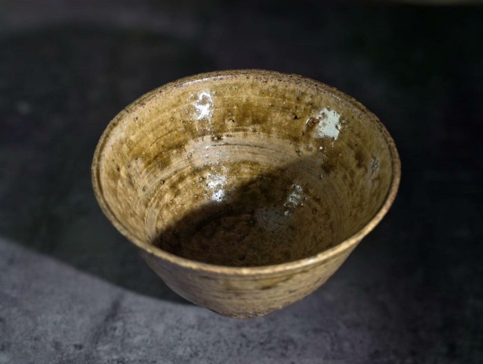 古美味】森田統(十雨)作 伊羅保茶碗 森田無想識 茶道具 保証品 W0mQ