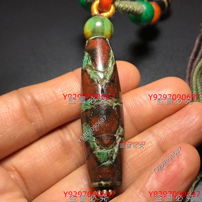 美術品 【蔵友館蔵品・瑪瑙製・双虎牙達洛老天珠