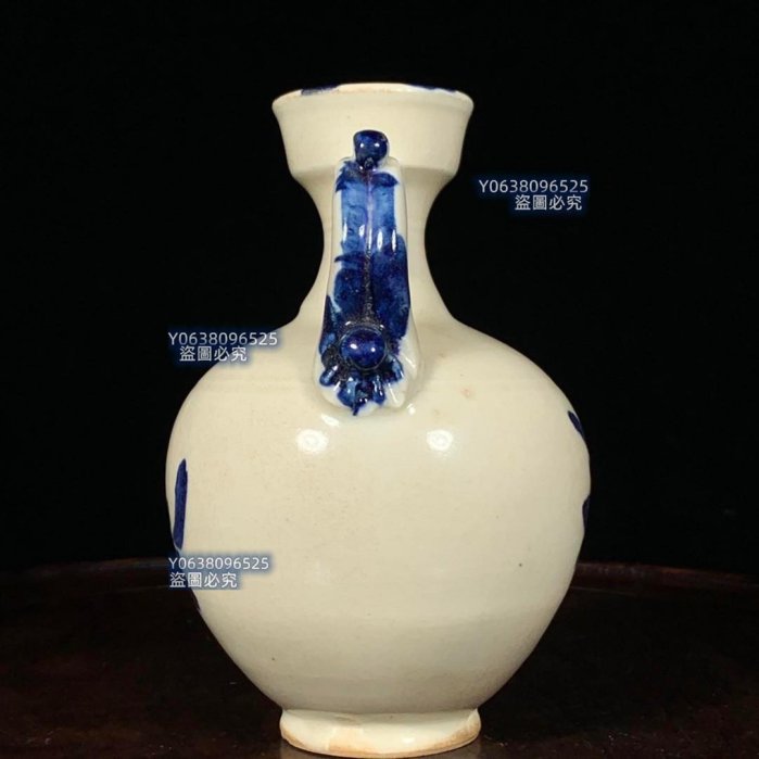 唐邢窯青花水注，高12.5直徑8.5cm，100433 官窯汝瓷建窯【古雲