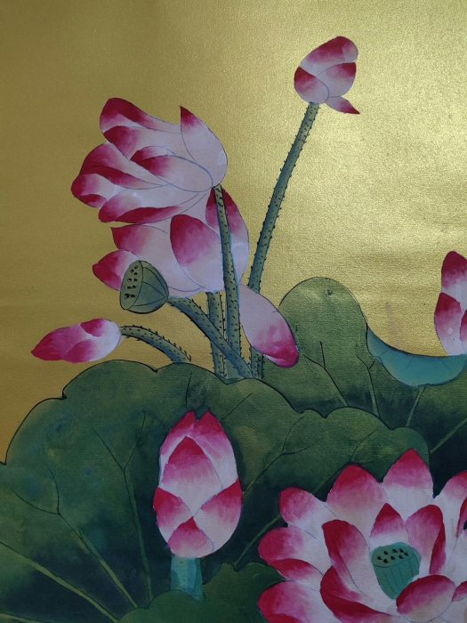 嚴選田世光款大四尺花鳥精品手繪中堂卷軸，實拍展示客廳掛畫RSF0101