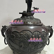 鋳銅製 七福神 香炉 吉秀作 誠心要可議價日本銅制香爐，吉秀作，七福神圖案，鳳頭船過河設計，精美