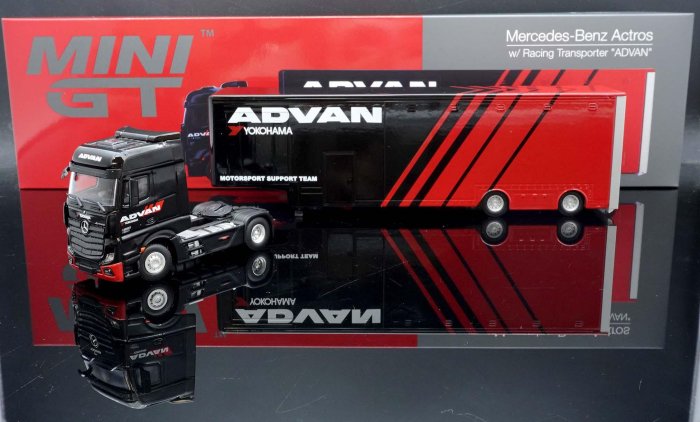 MASH 現貨特價Mini GT 1/64 Mercedes-Benz Actros Advan運輸車左駕#741