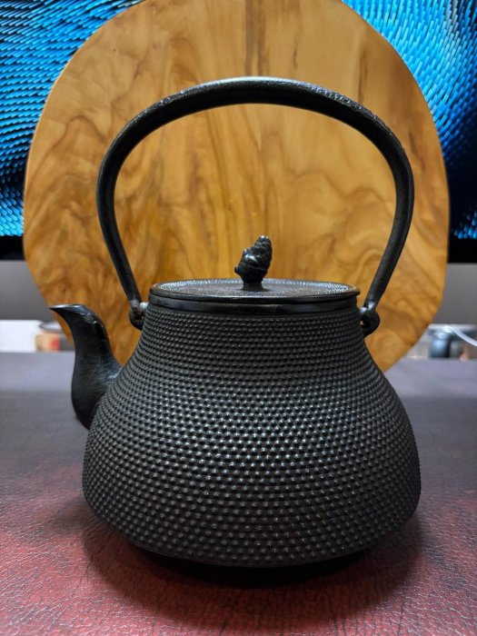 正壽堂 高橋敬典作 鐵瓶 平丸 虫喰 51.日本铁壶名师