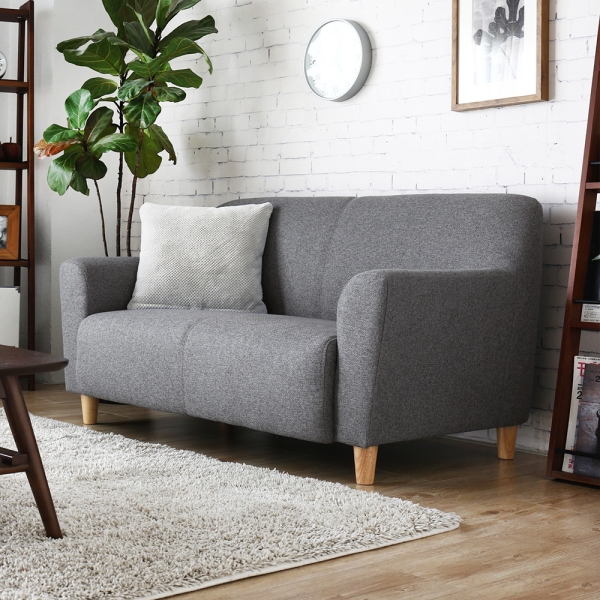 【H&D東稻家居】雙人座 布古雙人布沙發/2色/DIY自行組裝