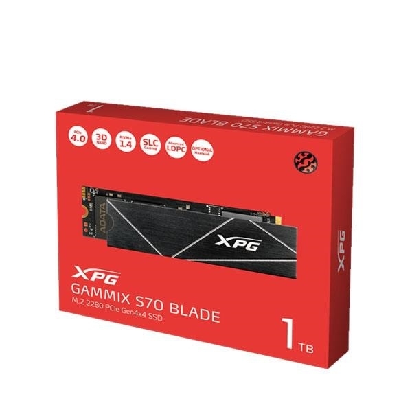 ADATA 威剛 XPG GAMMIX S70 BLADE 1TB PCIe 4.0 M.2 2280固態硬碟 AGAMMIXS70B-1T-CS