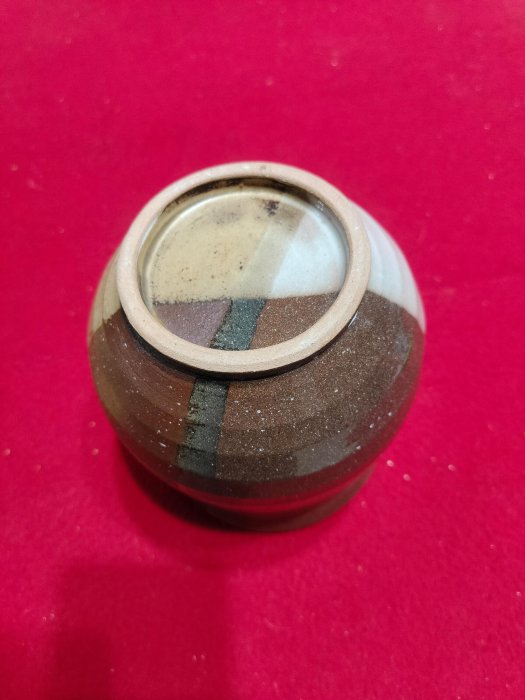 煎茶道具　南蛮手　手造　湯冷　在銘　時代箱　M　R7601 南蛮写水指 三代 三浦竹泉(作) 誂え蓋付 共箱 | 古美術ささき