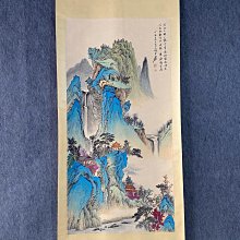 手描き 張大千 山水画 掛軸 四尺中堂 張大千山水畫四尺中堂畫純手繪畫畫工精細材質宣紙實物拍攝一物一圖裝裱