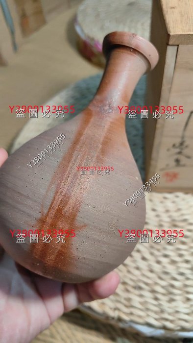 花瓶《榊原清人》日本備前燒緋鞠鶴首德利，可做花瓶。作者是已故備前