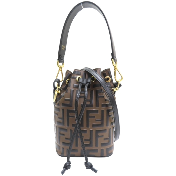 FENDI 芬迪 Mon Tresor 水桶包 肩背包 棕色牛皮 8BS010 【二手名牌BRAND OFF】