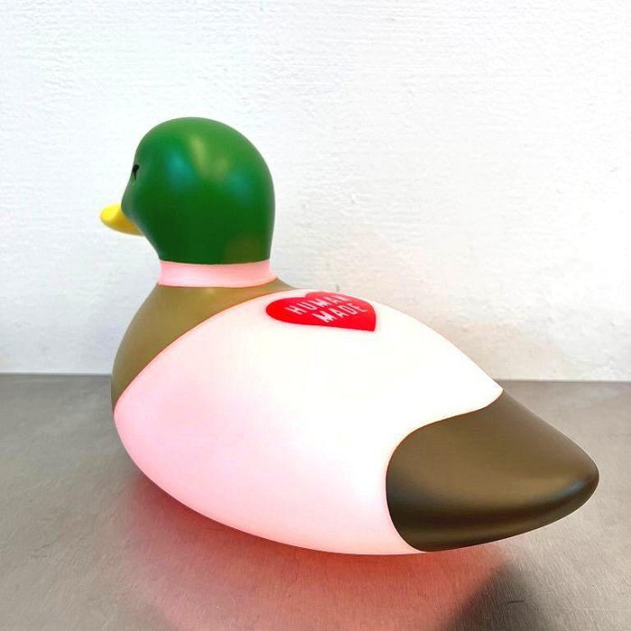 BLACK全新HUMAN MADE雁鴨觸碰式七色燈光夜燈RUBBER DUCK LAMP 鴨子公仔