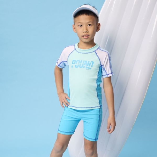 現貨台灣製造男小童萊卡短袖泳衣泳褲二件式泳裝【36-66-H75902-25】ibella艾貝拉