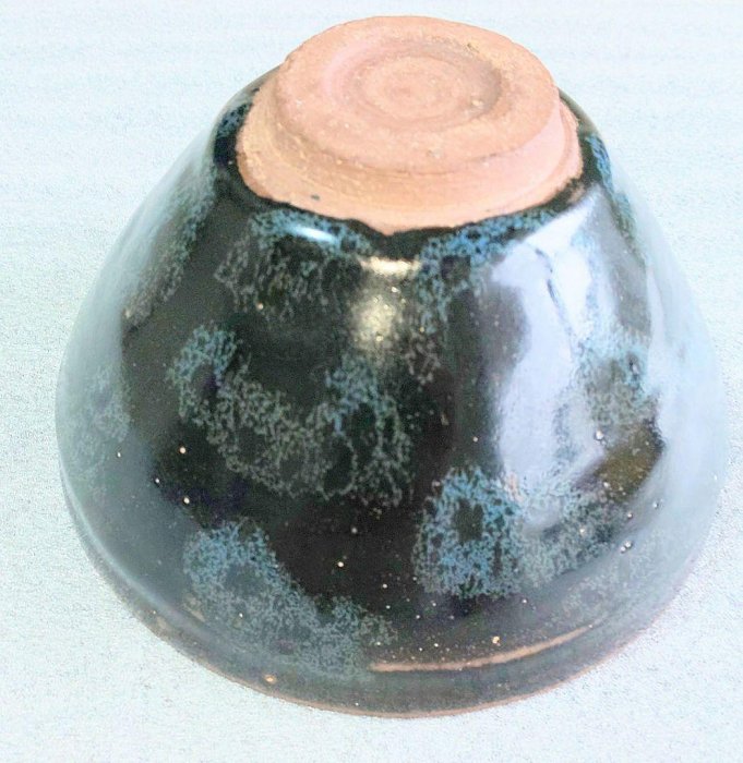 茶道具 唐物 中国美術 天目茶碗 台 二件(ZE661) 茶道具 唐物 中国美術