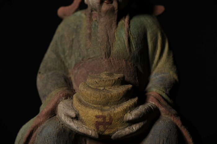 木雕財神爺造像高27cm 寬14cm 厚8cm 重460克【二手】10764 | Yahoo拍賣