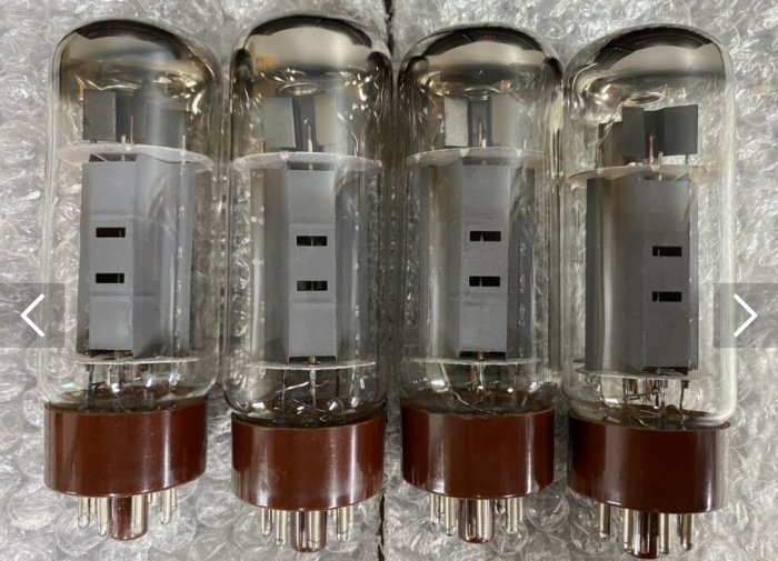 真空管14.TRI製テスラE34L (6CA7=EL34) 真空管2本元箱付綺麗です2只