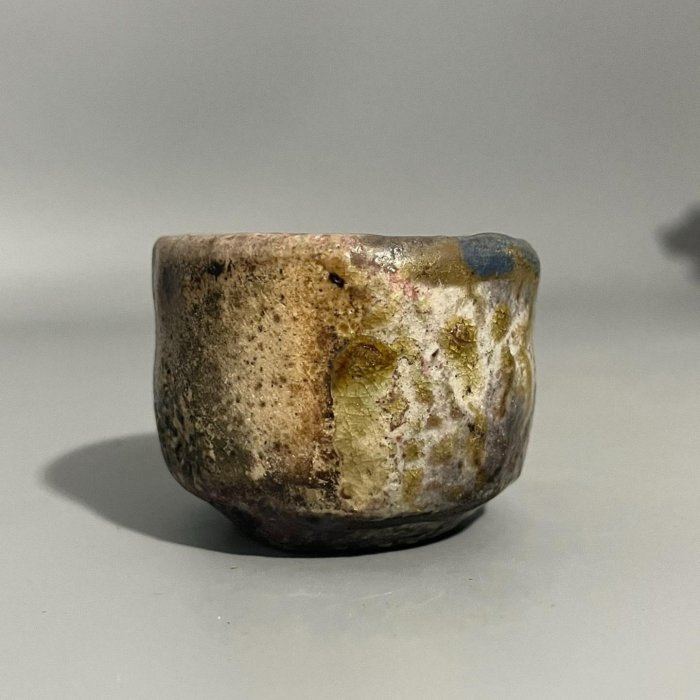 未使用経年品】佐久知炎仙 秘色南蛮焼 ぐい呑み 日本帶