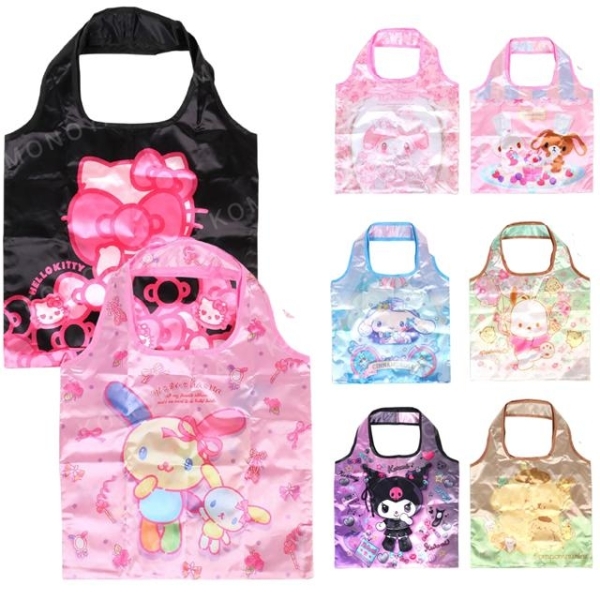 小禮堂 Sanrio 三麗鷗 摺疊環保購物袋 Kitty 花小兔 美樂蒂 大耳狗